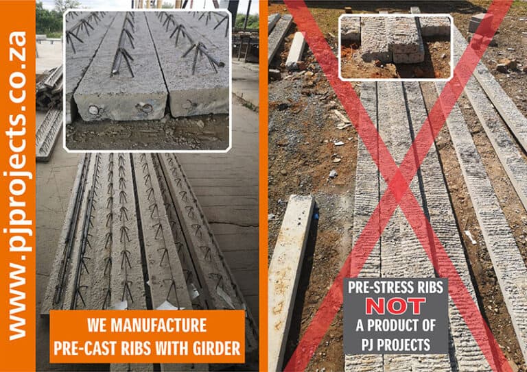 We Manufacture Pre-cast Ribs with Girder - PJ Projects